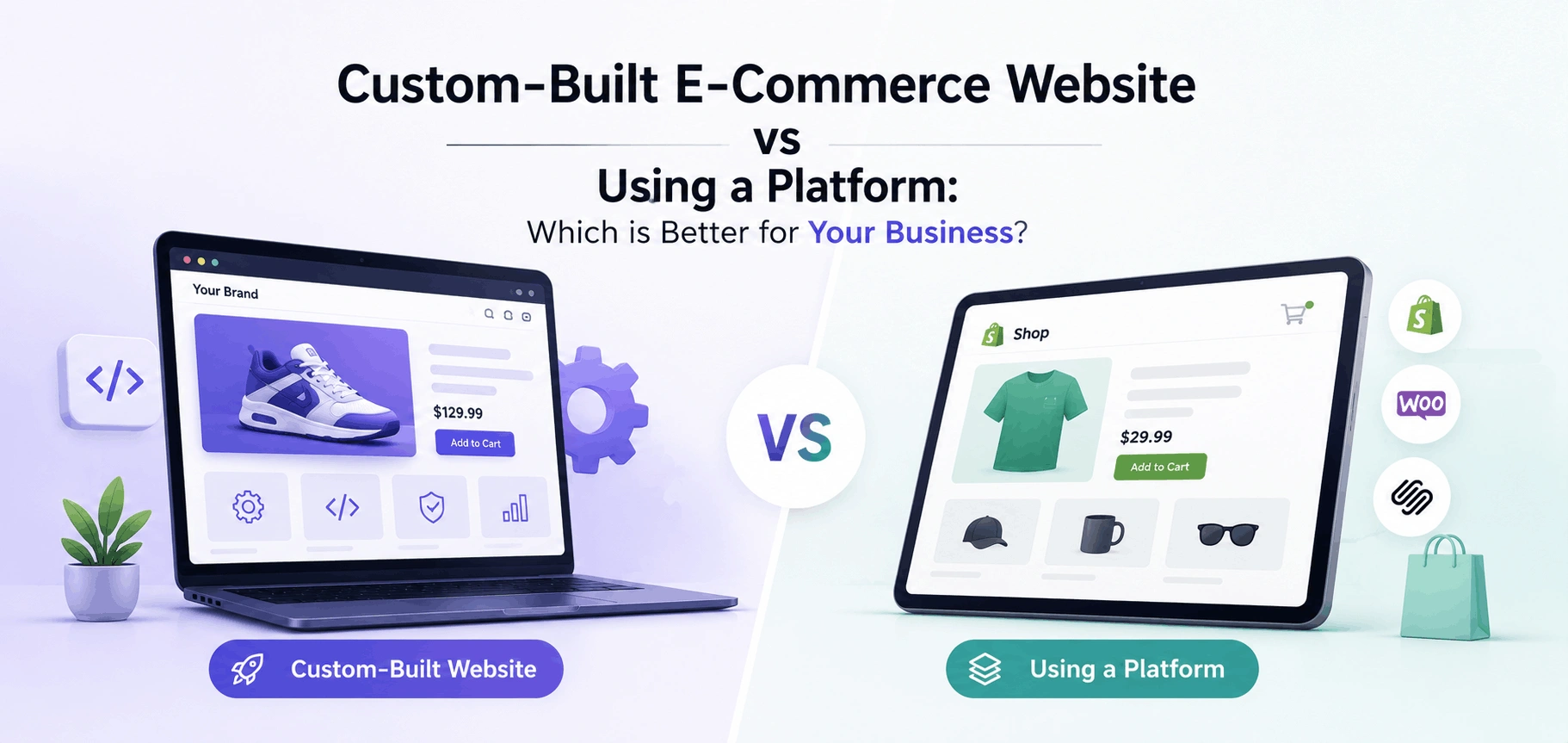 Custom-Built E-Commerce Website vs Using a Platform: Which is Better for Your Business?